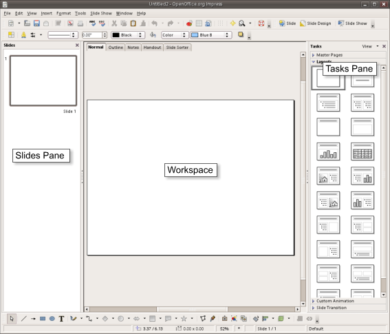 template open office impress